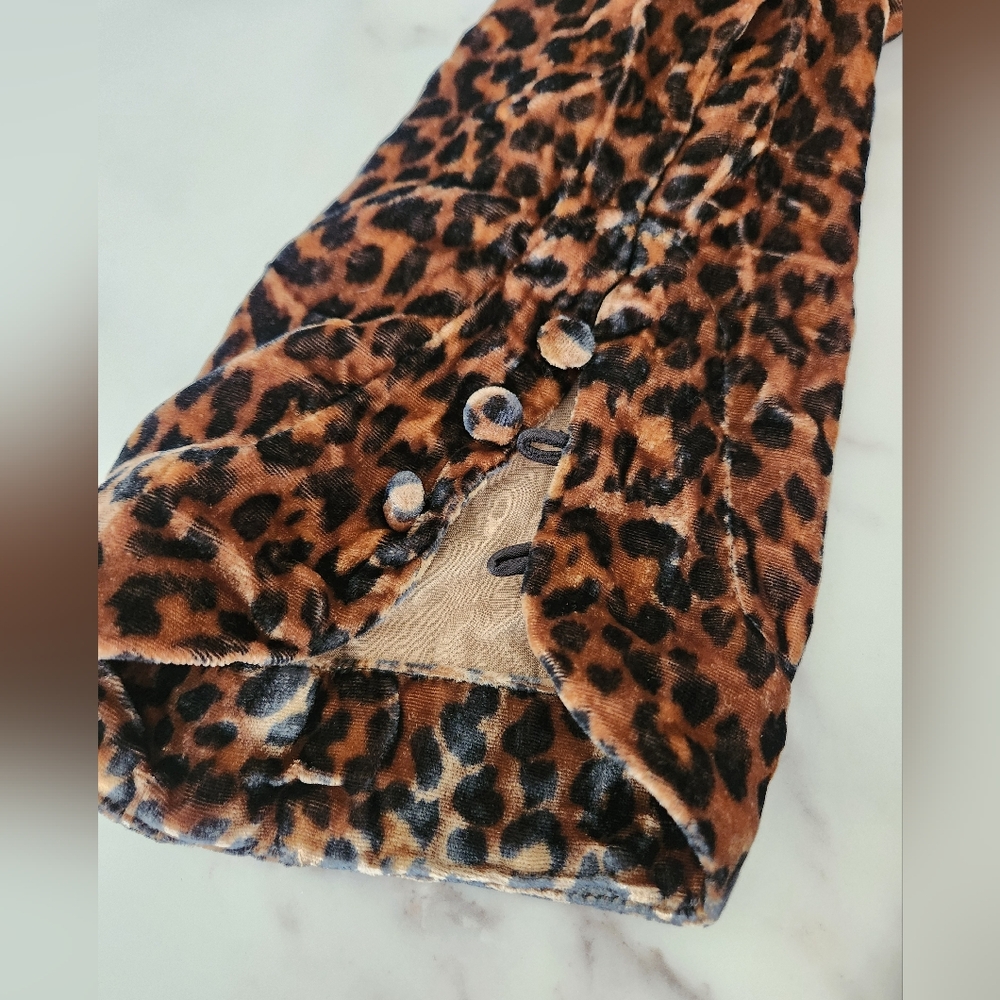 Soft Surroundings Icon Silk Velvet‎ Poets leopard tunic shirt blouse cheetah NWT - Picture 10 of 12